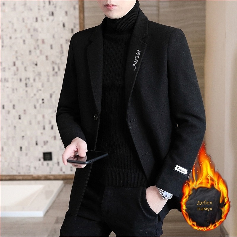 Палто Corduroy лен (<10%), едноредово закопчаване, зимно