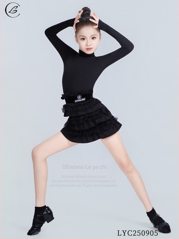 Латино танцово облекло за момичета, деца и възрастни — зима 2025, луксозно облекло за тренировки и изпълнения; Crystal Hemp полиестер 90–95%; сладък стил, елегантен ежедневен дизайн