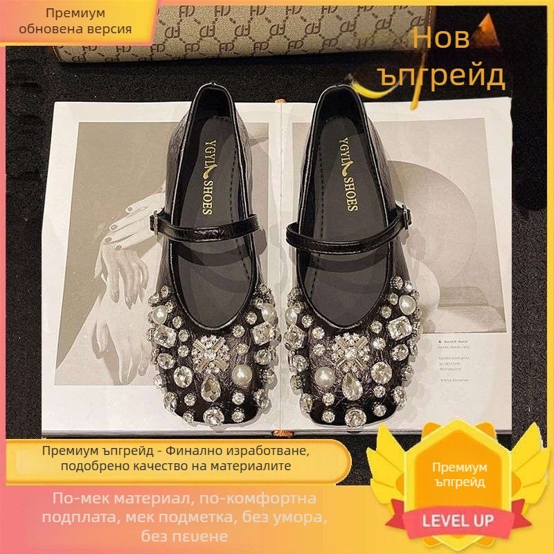 Mary Jane обувки – Пролет 2025, корейски street-hipster стил, плат Hemp, съдържание на основния плат >95%, лепена конструкция