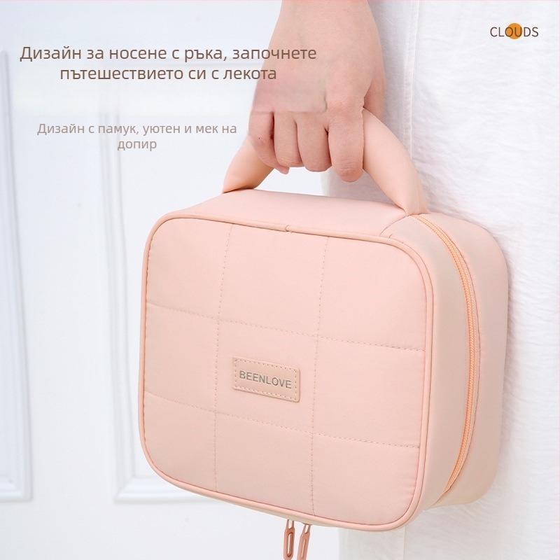 Beilian чанта за тоалетни и козметика, голям капацитет, мека подплата от памук, полиестерно тяло с нейлонова подплата, стил за пътуване и ежедневна употреба, за жени