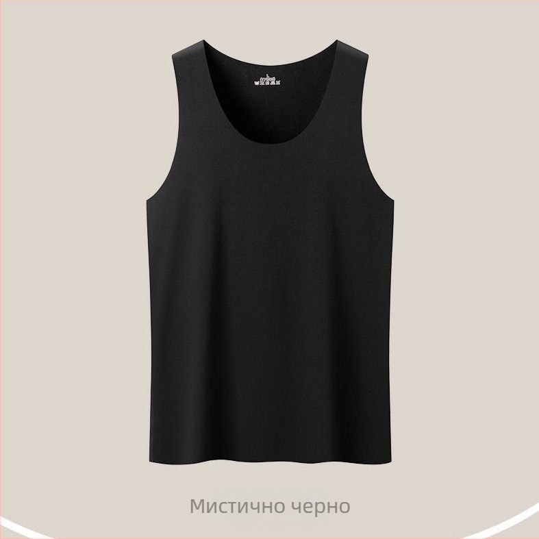Мъжки безшевен потник от модал, дишаща летна домашна дреха, без ръкави, спортен топ с кръстосани презрамки