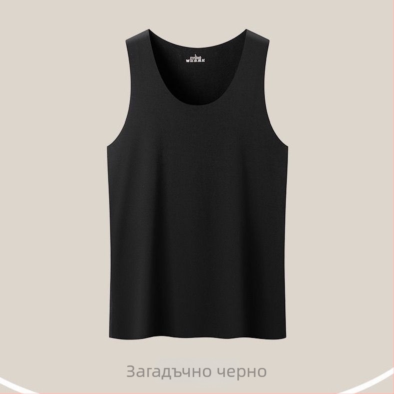 Мъжки безшевен потник от модал, дишаща летна домашна дреха, без ръкави, спортен топ с кръстосани презрамки