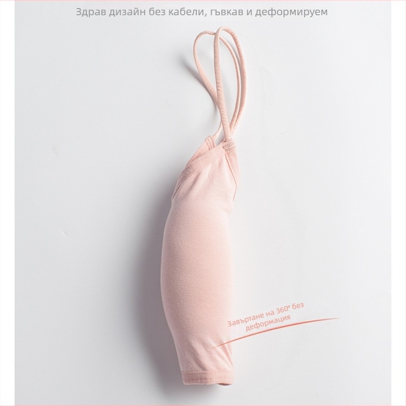 Изцяло памучен безгръб потник за бюст, с тънки презрамки, пълна чашка, дишащ дизайн