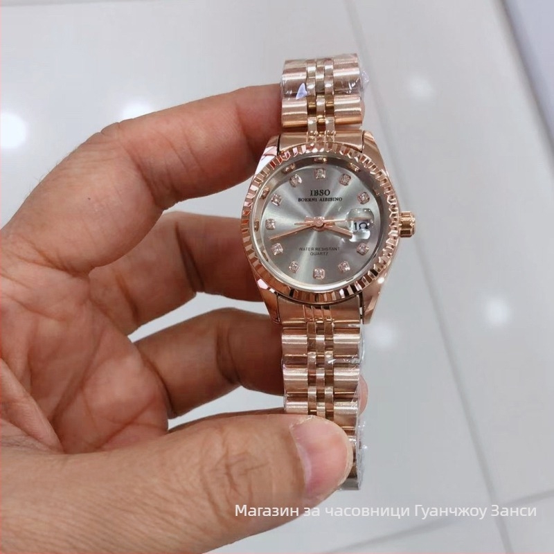 Ibso IBSO S1172L женски кварцов часовник с календар, кръгъл циферблат, водоустойчивост 30M