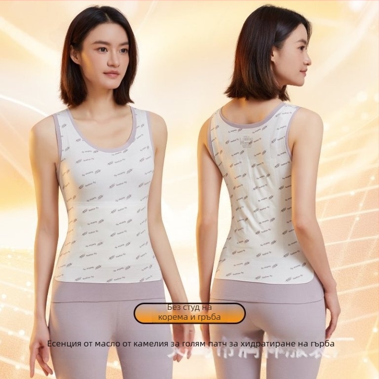 Термална жилетка с интегриран сутиен, двупластова полиестерна тъкан, изключително дебела 351–400 г/м², антибактериална и антистатична