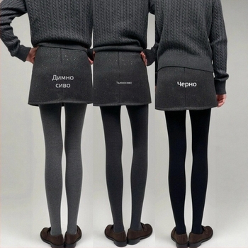 Памучни дамски колготки за есенно-зимния сезон, анти-закачане, лека компресия, с чорапчета, еднотонни, 80–90% памук