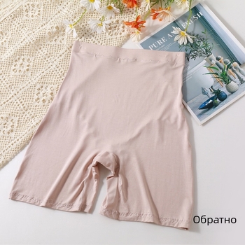 Дамски безопасни панталони от модал в плетена материя, висока талия, солиден модел, антипрозрачност