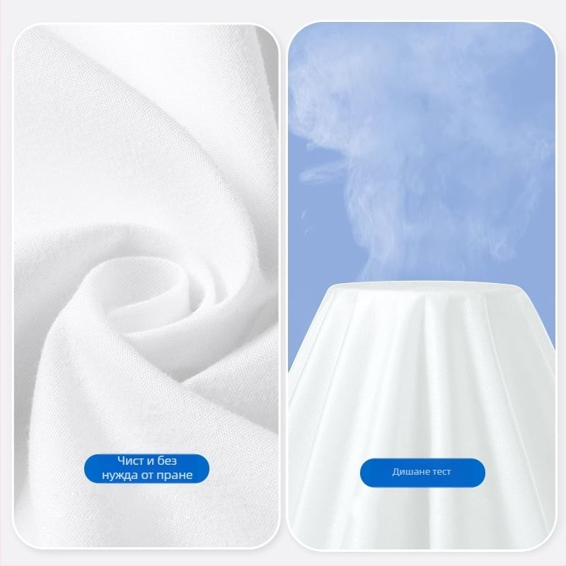 Еднократен комплект спално бельо: чаршаф, калъф за завивка и калъфки – четири или три части; материал: SSMMS нетъкан текстил; за пътуване.