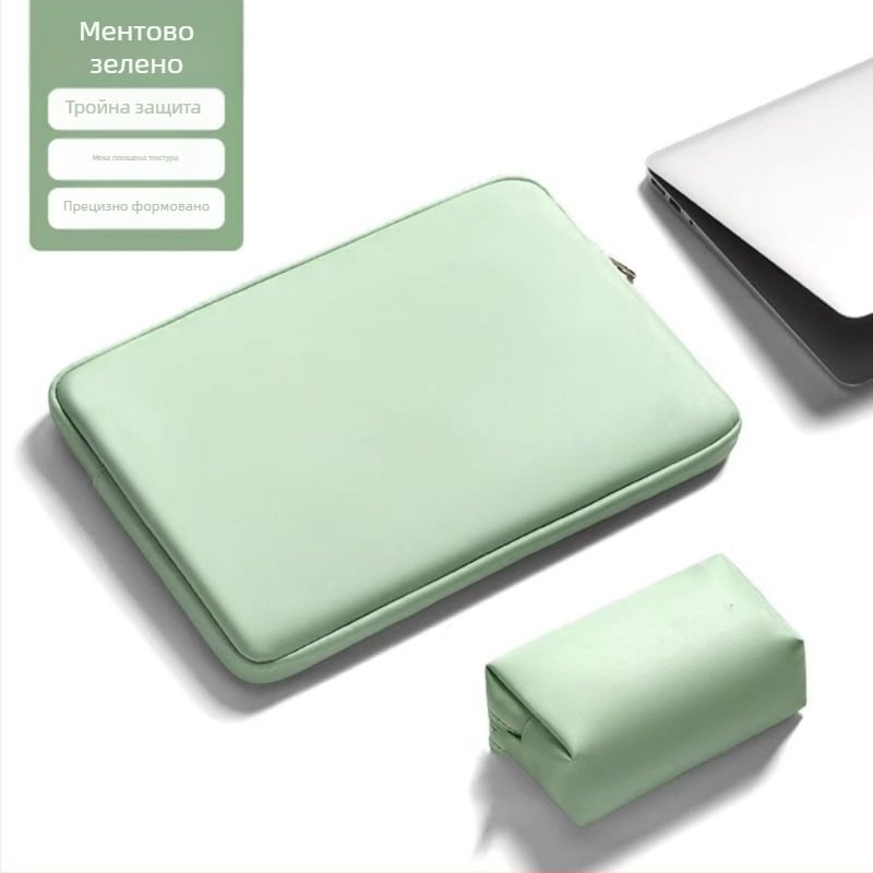 Haomo PU калъф за лаптоп с вътрешна подплата — градски минималистичен стил, дишащ и водоустойчив, ултралек и износоустойчив, полиестерна подплата, пролет 2025