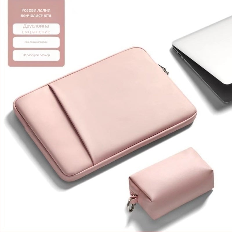 Haomo PU калъф за лаптоп с вътрешна подплата — градски минималистичен стил, дишащ и водоустойчив, ултралек и износоустойчив, полиестерна подплата, пролет 2025