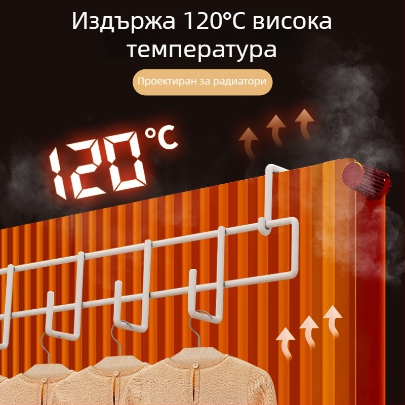 Закачалка за радиатор – без дупки, универсална, удебелена, термоустойчива (въглеродна стомана, максимална носимост 10 кг, кука)