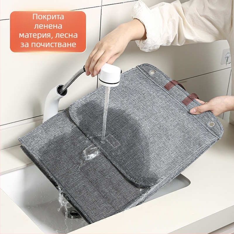 Кош за мръсно пране - голям капацитет, сгъваем, стенен монтаж за баня, модерен минималистичен дизайн