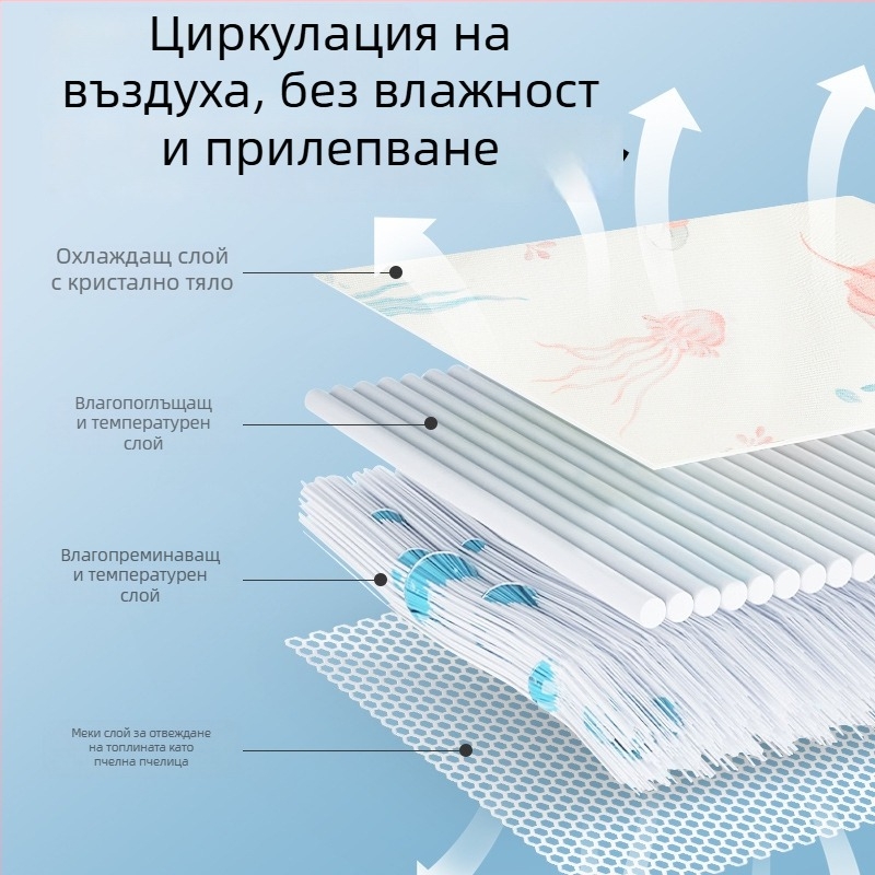 Бебешка подложка от ледена коприна за кърмене и количка, дишаща, за деца 0–12 месеца, мат