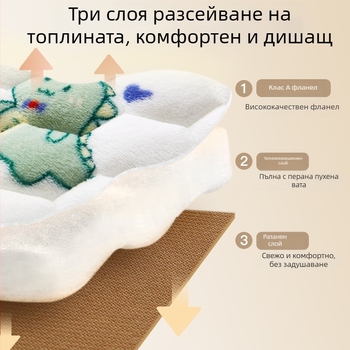 Двустранна фланелена подложка за седалка на детска количка за бебета, четирисезонна