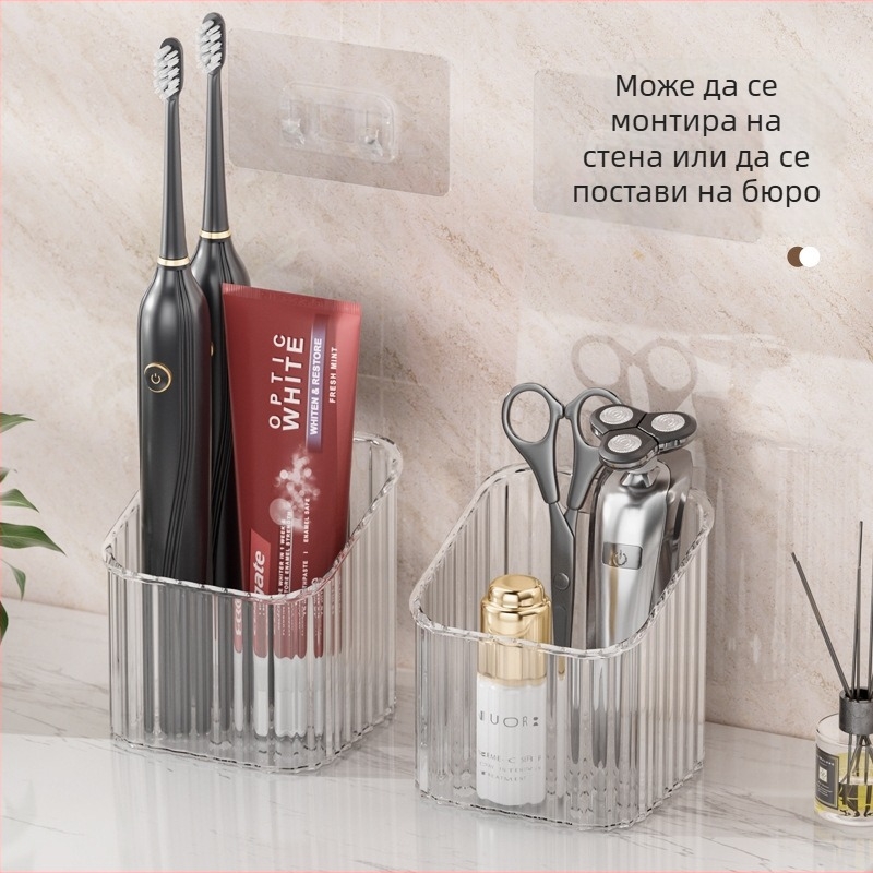 Jin Xi стенен безпробивен рафт за баня за съхранение на средства за лице | пластмасов | 10 кг капацитет | луксозен стил