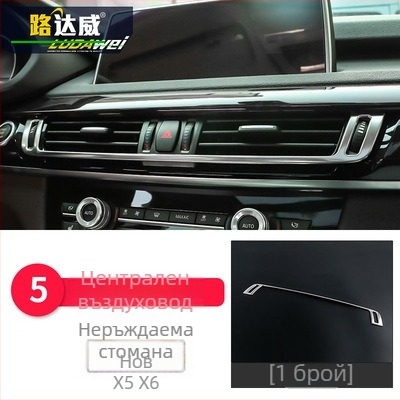 BMW X5/X6 (2014-2018) Интериорна декорация - 3D декоративна лента за въздушни отвори и централна конзола, модел 65455465, Guangzhou