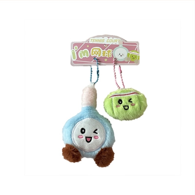 Ракетна плюшена висулка‑ключодържател – сладък спортен аксесоар (материал: плюш; аксесоар: ключодържател с въже; стил: сладък; подходящ подарък за завършване най-добрия приятел)