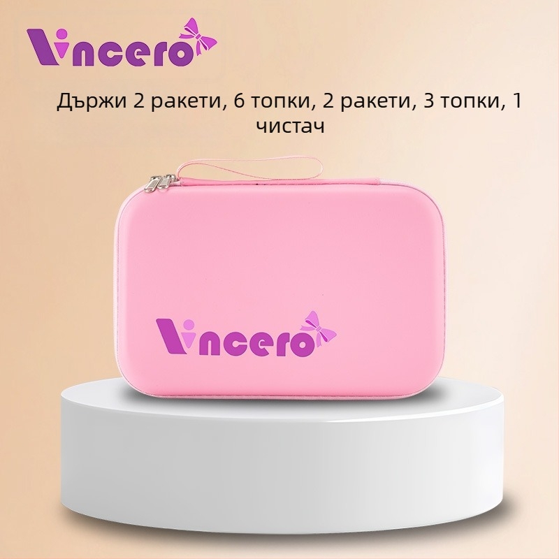 VINCERO водоустойчива твърда чанта за ракети за тенис на маса и бадминтон, голям капацитет