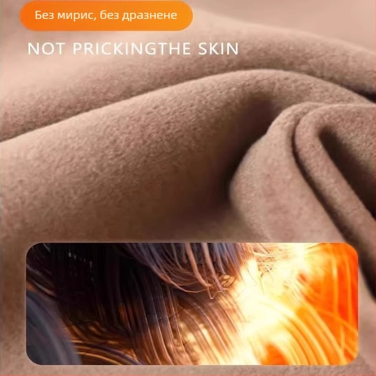 Маска за колоездене с ушен дизайн | Унисекс | Изкуствен кашмир | Ветроустойчива и студоустойчива шия