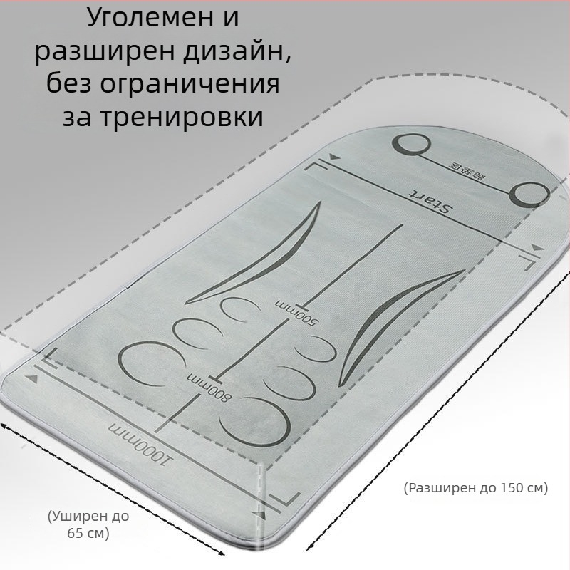 Мат за коремни колела за домашна употреба – шокопоглъщащ, тих, антиплъзгащ, с увеличен и по-широк дизайн, от пяна за фитнес и йога