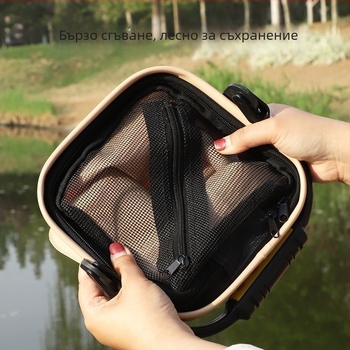 Сгъваема преносима кофа за живи риби за риболов на открито – EVA материал, ръчен воден съд за пренасяне
