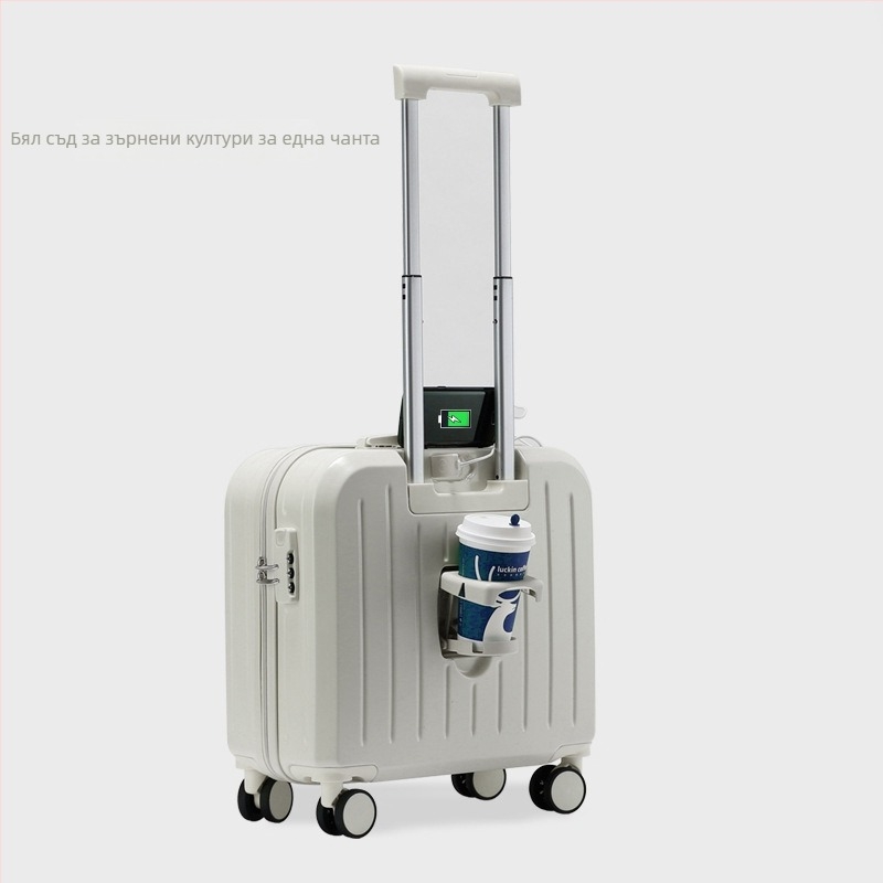 Куфар за ръчен багаж, PVC корпус, ципово отваряне, USB порт, против кражба, модел 716