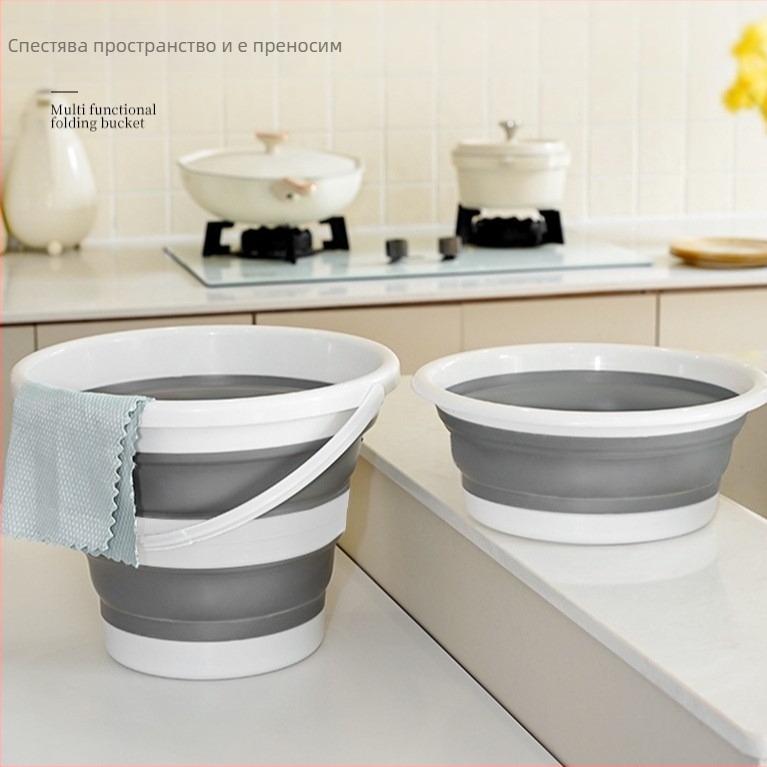 Сгъваема кофа и мивка за открито — къмпинг и пътуване, PP+TPR, 0,4 кг, 2024 г., без внос