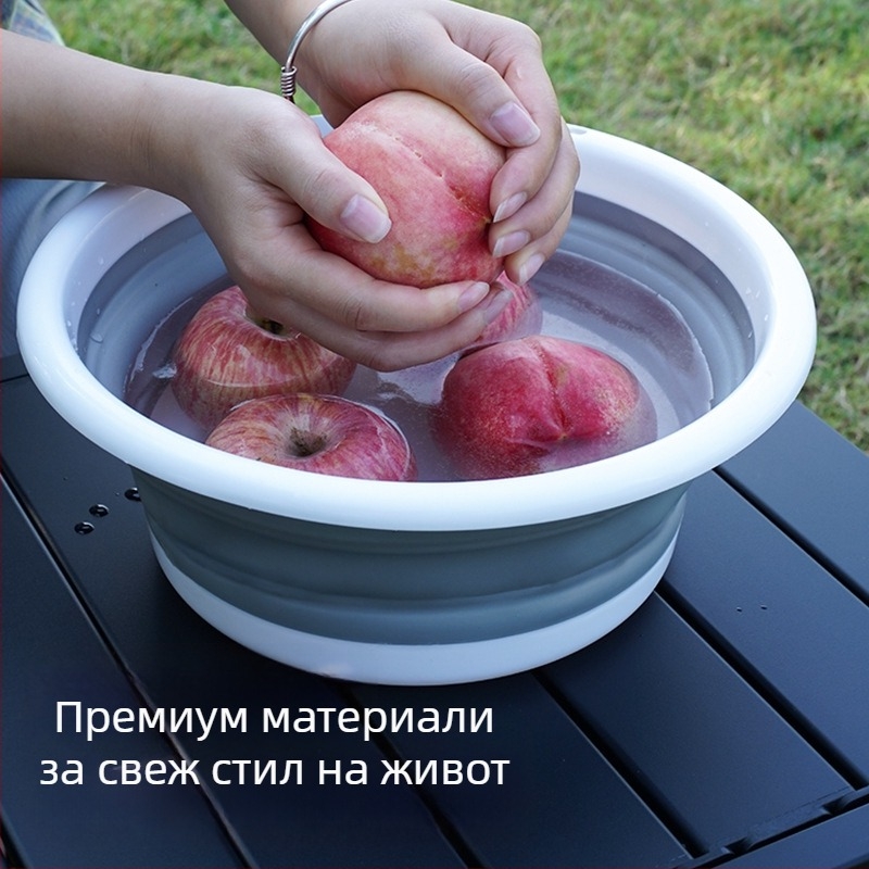 Сгъваема кофа и мивка за открито — къмпинг и пътуване, PP+TPR, 0,4 кг, 2024 г., без внос