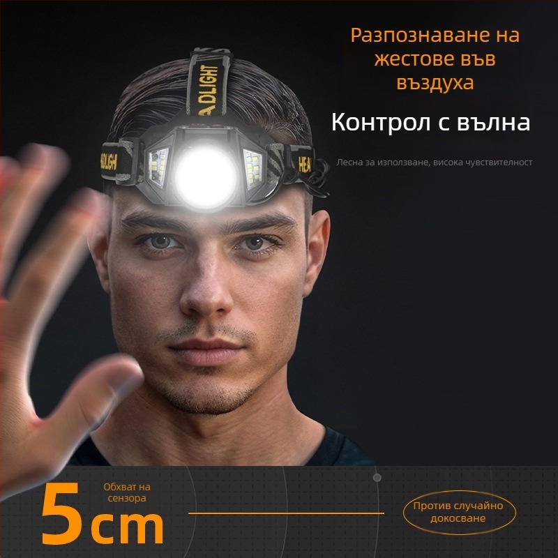 LED челна лампа от алуминиева сплав, LED източник, батерия 4000mAh, ръчно захранване, обхват 200–500 м