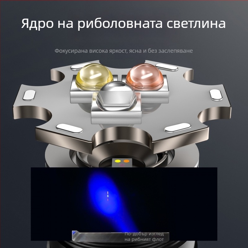 Camper светлина за нощен риболов – презареждаща, с включено зарядно