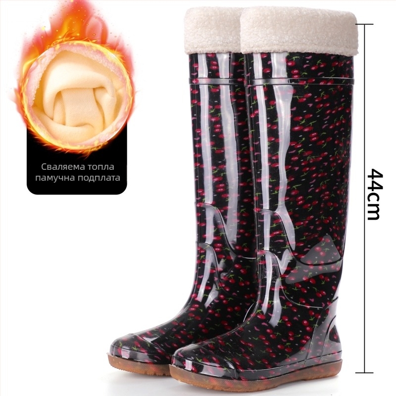 Калоши за оризово засаждане до коляното – PVC горна част, височина над коляното, антиплъзгащи, износоустойчиви, четирисезонни обувки за работа в полето