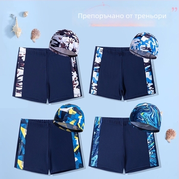 Autonomy Детски плувни шорти с карикатурен принт, полиестер, стил Briefs, за възраст 4–12 години