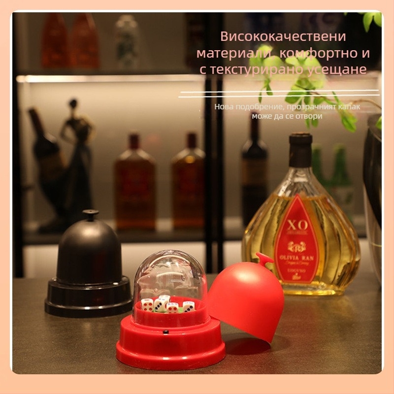 Електрически комплект за зарове с ABS чаша за зарове, чаша с заоблени ъгли и четири страни, 48 броя в опаковка, произход Zhejiang, подходящ за шах и игри с карти