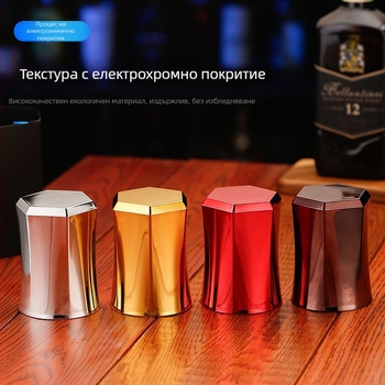 Haoxing ABS Чаша за зарове, шестостенна талия, с правоъгълен ъгъл, удебелена електроплатина; за барове и караоке, персонализируема, 100 бр в кутия