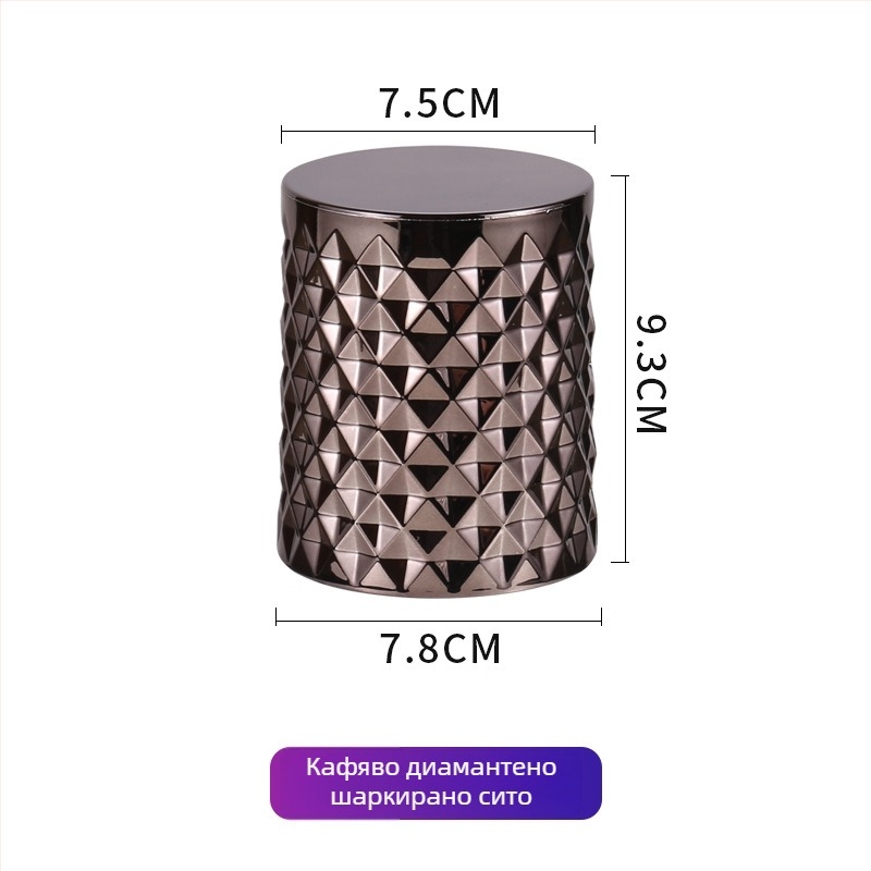 Комплект зарчета (ABS пластмаса + електропокритие; закръглени ъгли; лъскав диамантен стил; кутия с 100 броя)