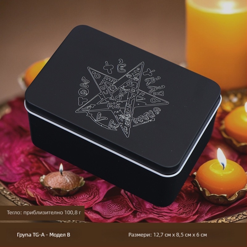 Кутия за съхранение на таро за настолни игри, метална конструкция, карти за настолни игри, подходяща за всички възрасти