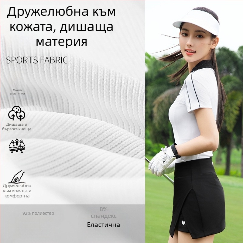 pgm Поло риза за голф за жени — памучно-полиестерна смес (92% полиестер), лято