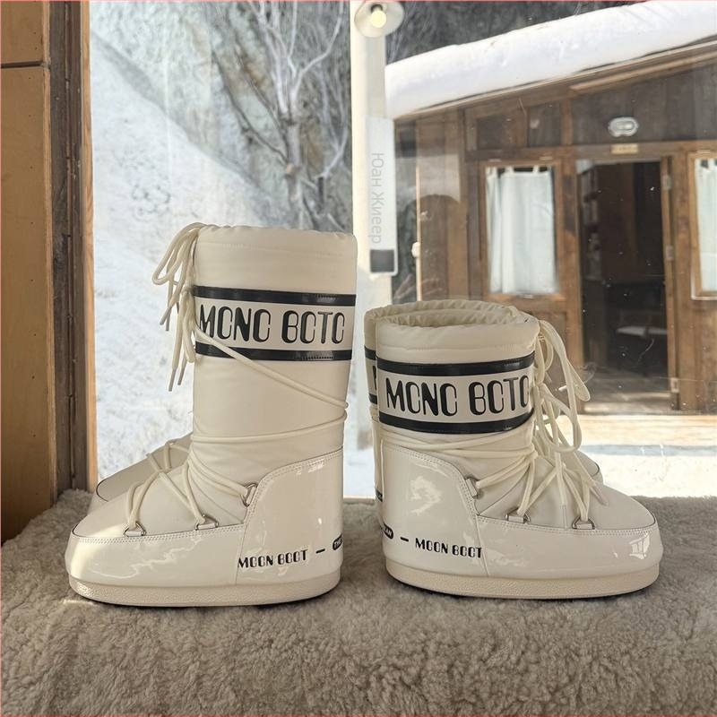 Женски зимни ботуши за сняг с подплата от флис и пухкав горен слой, гумена подметка, запазват топлината