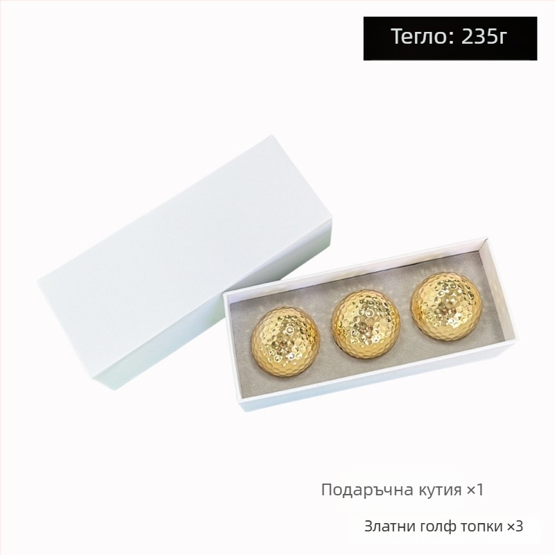 Комплект кутии за подарък за голф, 3 броя, кутия с двучастен капак и двойнослойна кутия за топки, печатано лого