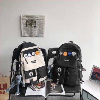 Унисекс найлонов рюкзак, 20–35 л вместимост, водоустойчив, уличен стил, за свободно време, презрамки с въздушна възглавница