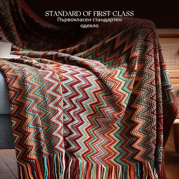 Авиационното одеяло с ресни, акрилна материя, стил лукс лайт – за одеяла и флисови одеяла