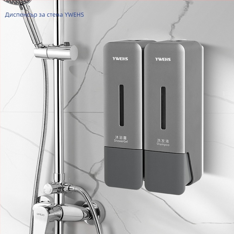 Стенно монтиран безпробивен дозатор за шампоан и душ гел, за течен сапун за съдове и дезинфектант за ръце — CE сертифициран