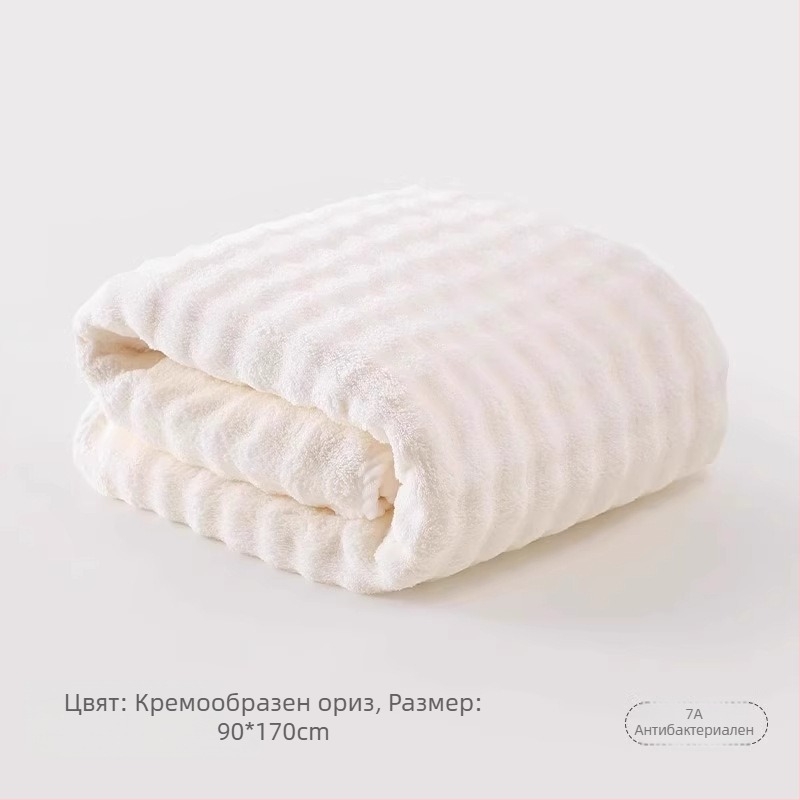 Кърпа за баня от микрофибър, удебелена, 300–400 г/м², с персонализирана бродерия, жакардова и кадифена обработка, 40 нишки