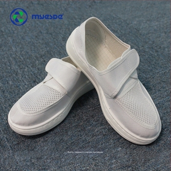 Антистатични обувки за работа със средна височина, дебели омекотени PU подметки, горна част Fly fabric