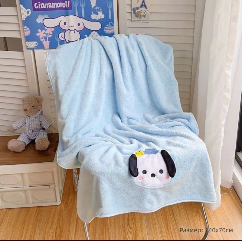 Карикатурен Пача Дог комплект хавлии от коралов флис, 450 г+, 32s прежда, обикновено тъкане