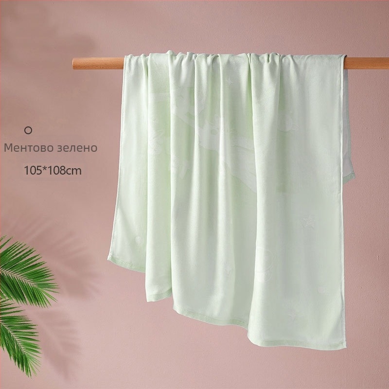 Бебешко бамбуково одеяло — лято, леко под 300 г, карикатурен принт, карикатурен стил