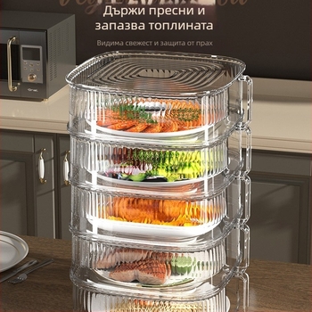Изолирана покривка за храна, прозрачна, за остатъци от храна, многофункционална, многослойна за маса