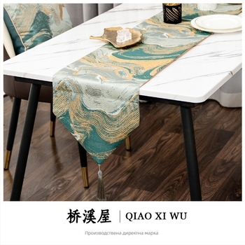 Флаг за маса: модерен лек лукс стил с лента; полиестер; геометричен принт; китайски стил; персонализиране налично; подходящ за дневна, спалня и ресторант