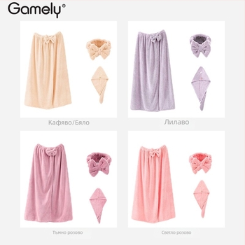 Женски халат от коралово кадифе, полиестер, 400 g, зимен модел