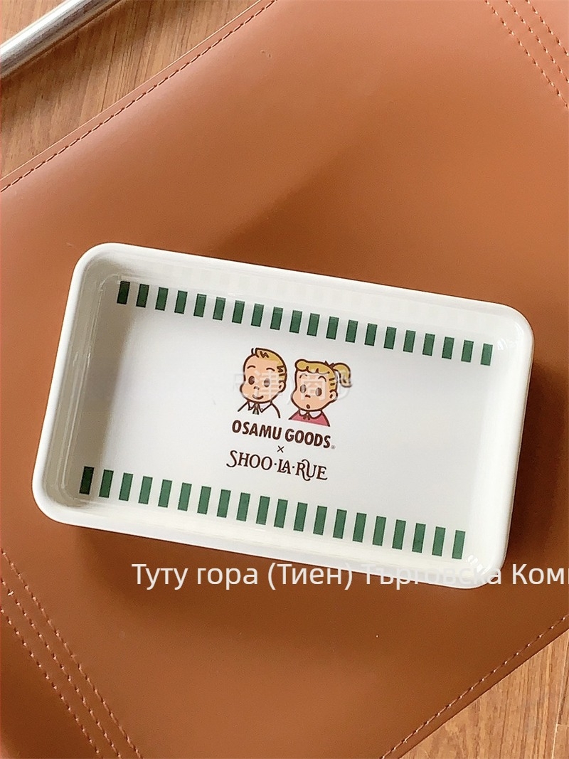 Меламинов поднос за плодове и закуски – сладък карикатурен дизайн, домашно съхранение